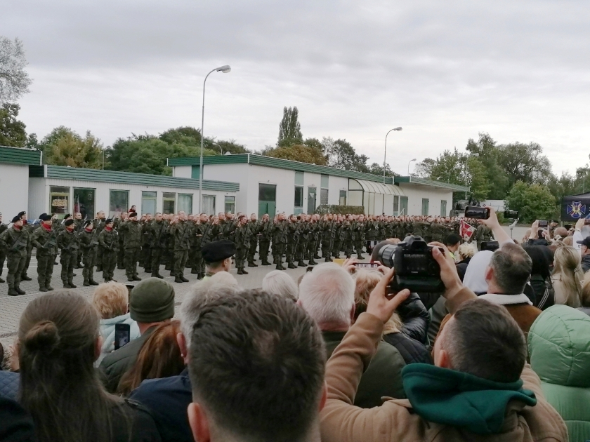 Militärische Vereidigung an der Grenze